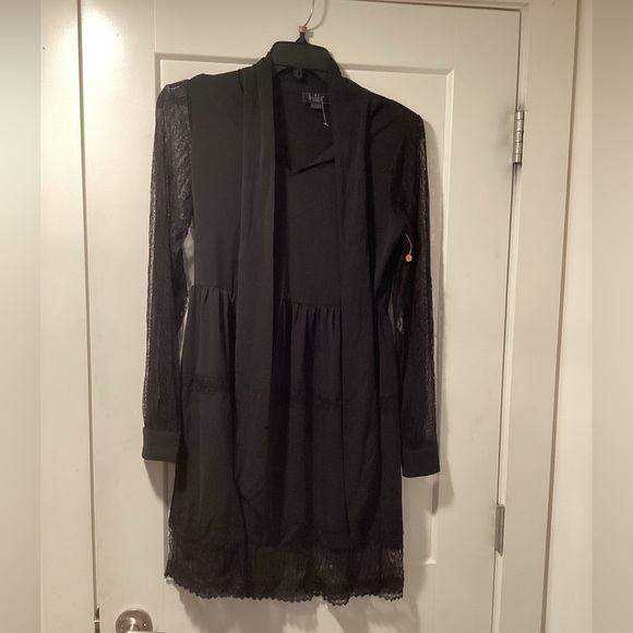 NWOT Belldini Los Angeles Size S Lace Trim Bowtie Dress - Picture 4 of 7